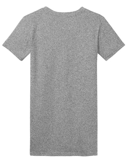 Rear View of Heather Grey District Women's Fitted The Concert Tee DT5001