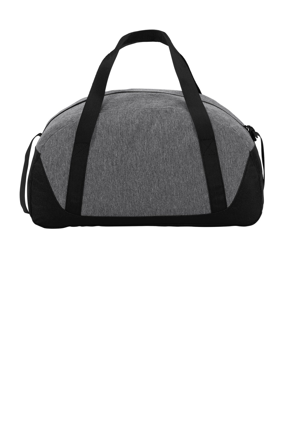 Rear View of Heather Gry/Bk Port Authority Access Dome Duffel. BG818