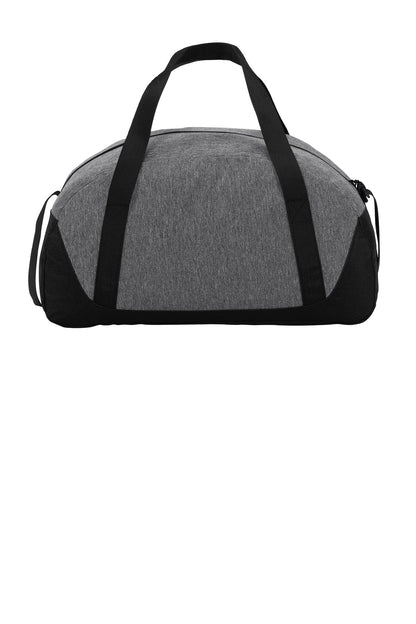 Rear View of Heather Gry/Bk Port Authority Access Dome Duffel. BG818
