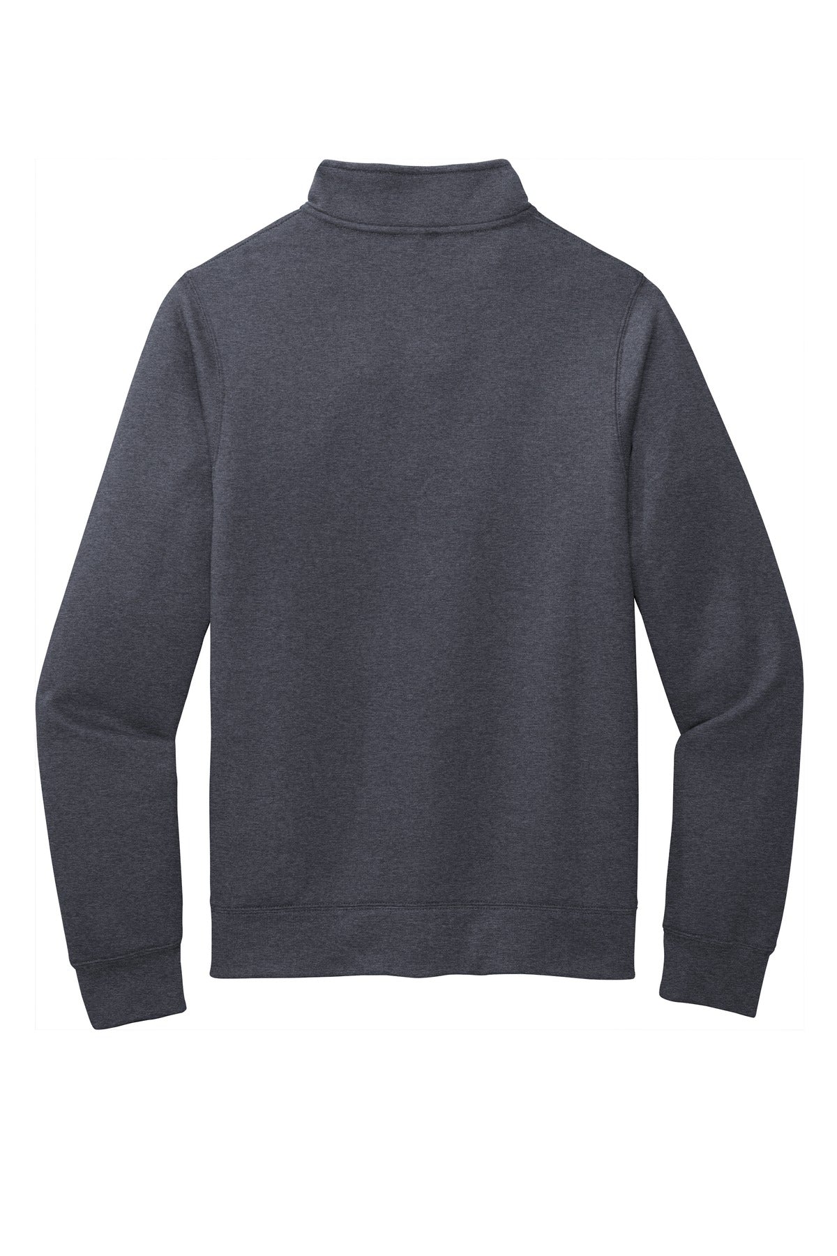 Rear View of Heather Navy Port & Company Core Fleece Cadet Full-Zip Sweatshirt PC78FZ