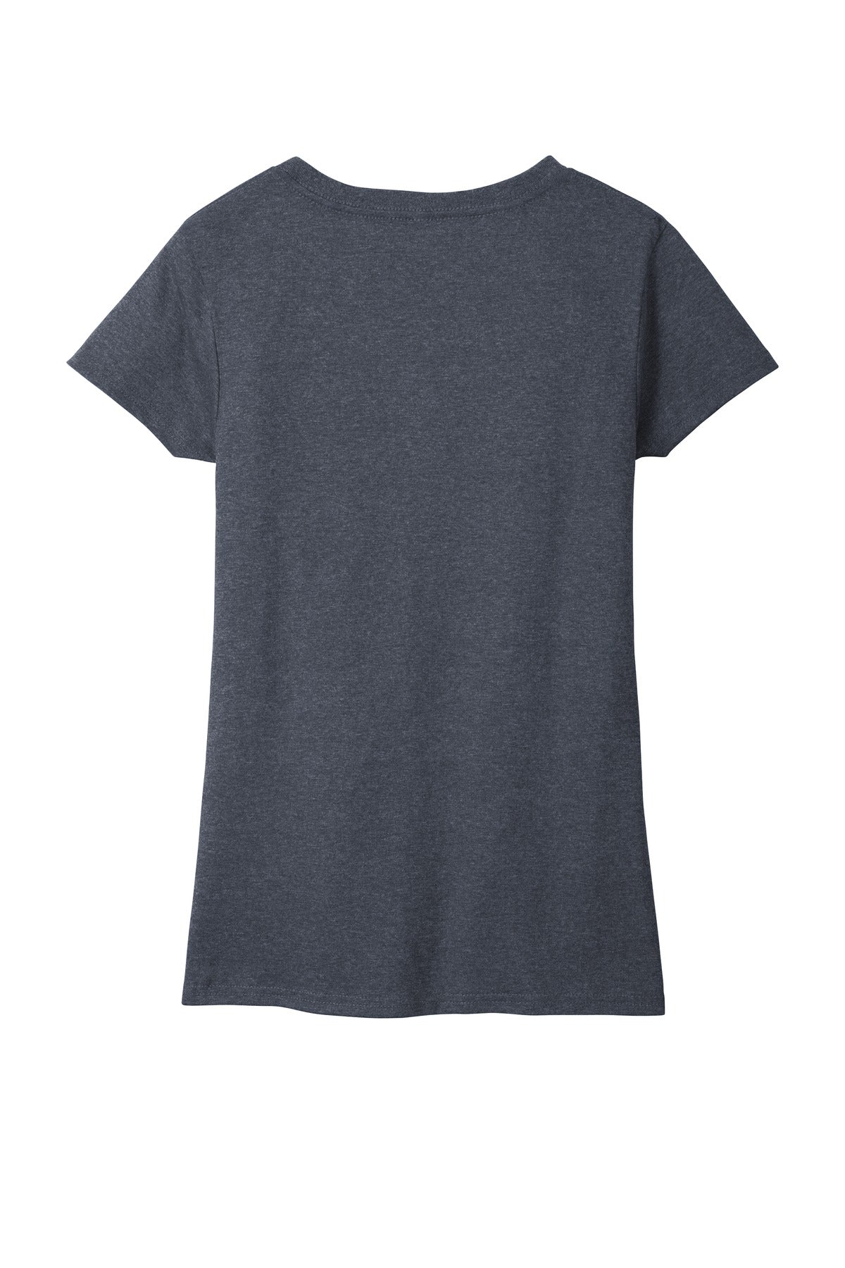 Rear View of Heathered Navy District Women's Re-Tee V-Neck DT8001