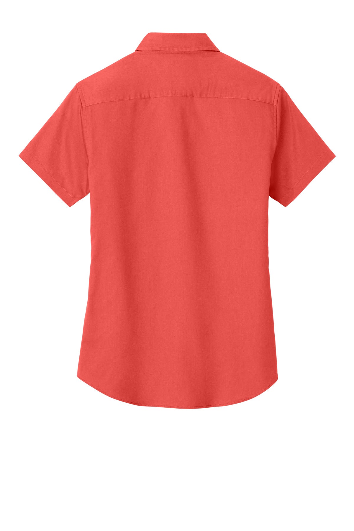 Rear View of Hibiscus Port Authority Women's Short Sleeve Easy Care Shirt. L508