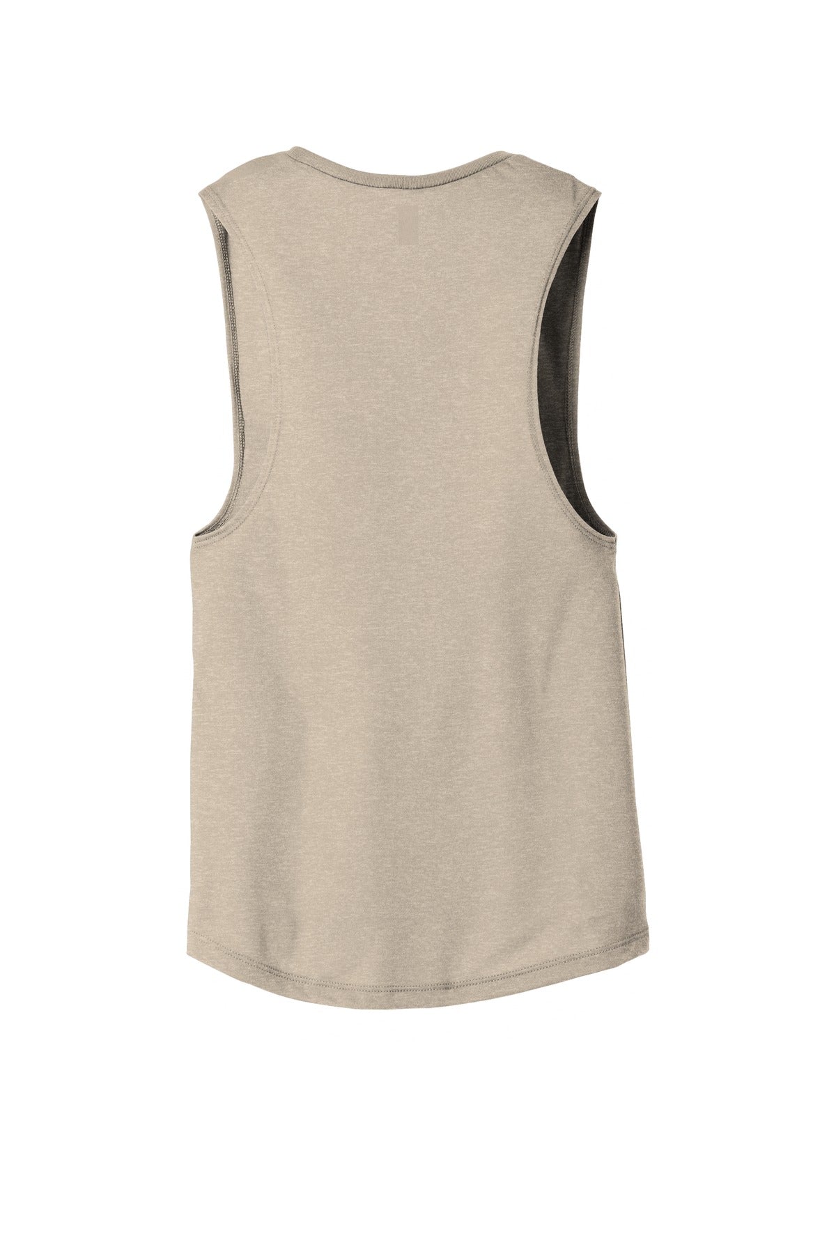 Rear View of Ht Dust BELLA+CANVAS Women's Flowy Scoop Muscle Tank. BC8803