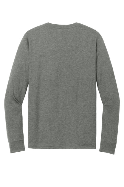Rear View of HtdChar District Perfect Tri Long Sleeve Henley DT145