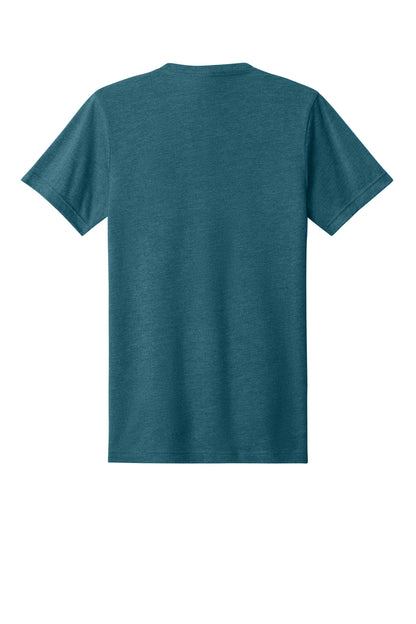 Rear View of HtDpTeal BELLA+CANVAS Unisex Heather CVC V-Neck Tee BC3005CVC