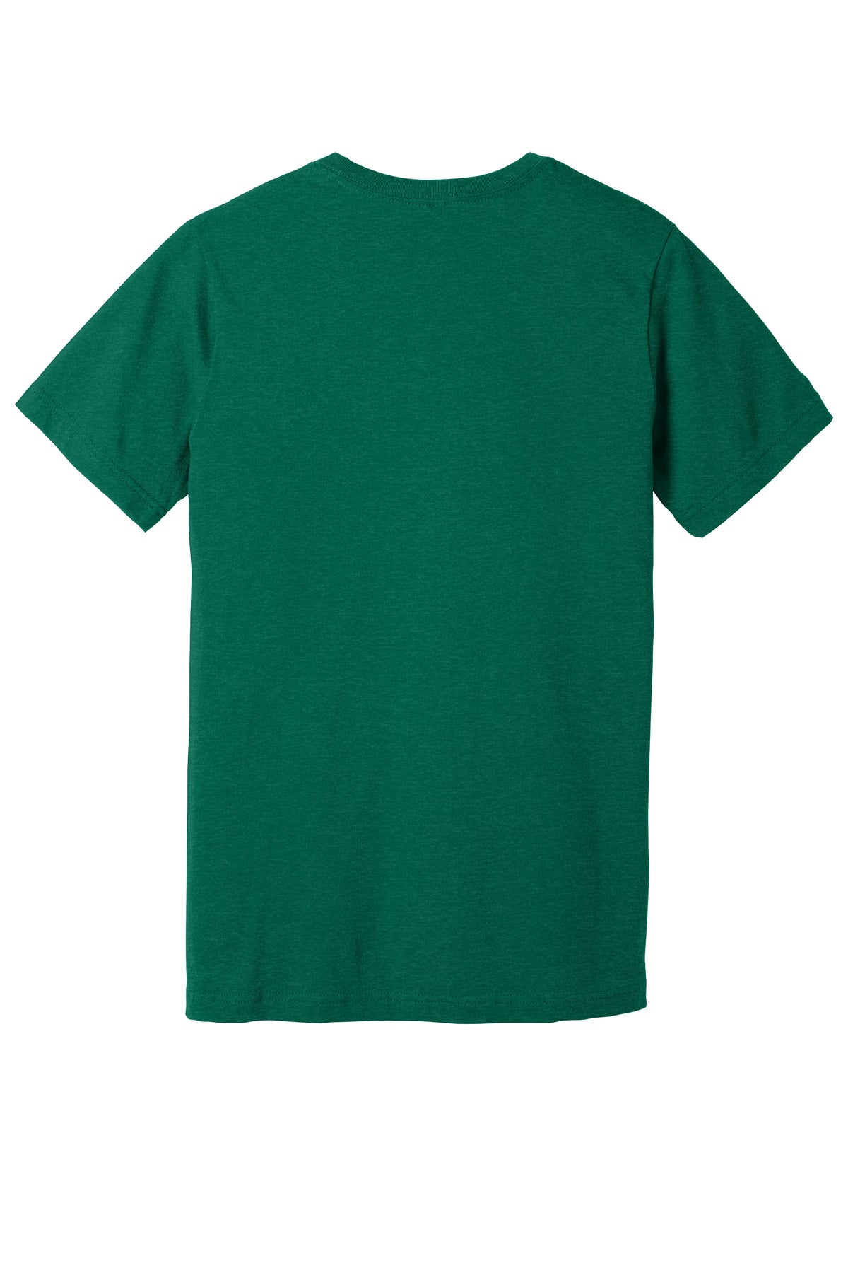 Rear View of HtGrassGrn BELLA+CANVAS Unisex Heather CVC V-Neck Tee BC3005CVC
