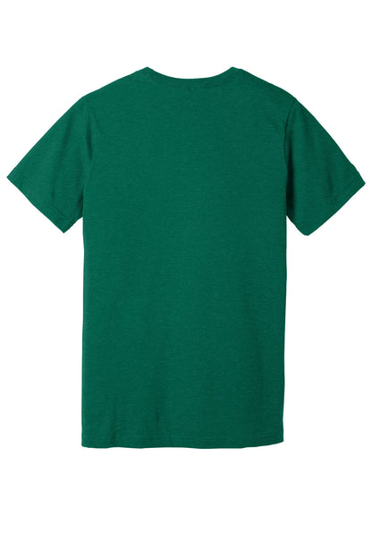 Rear View of HtGrassGrn BELLA+CANVAS Unisex Heather CVC V-Neck Tee BC3005CVC