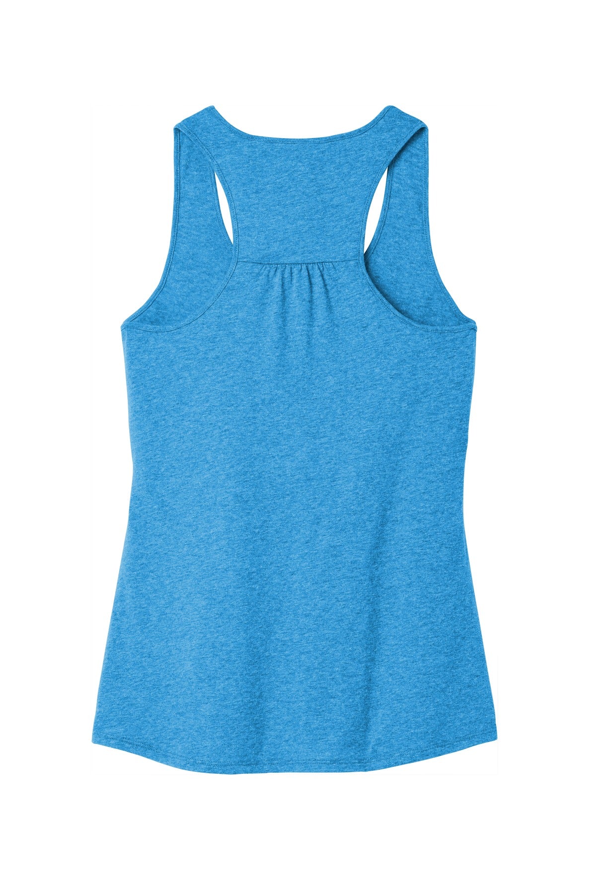 Rear View of Hthrd Brt Turq District Women's V.I.T. Racerback Tank DT6302