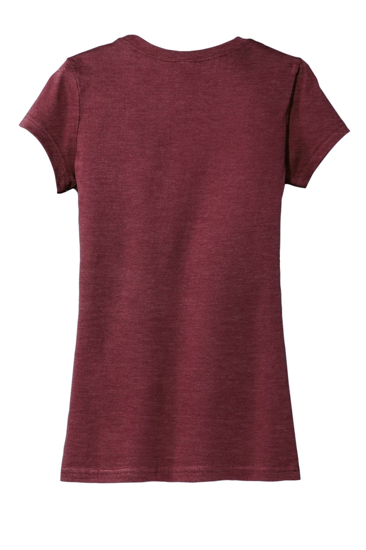Rear View of Hthrd Cardinal District Women's Fitted Very Important Tee . DT6001