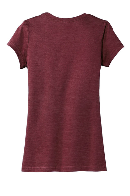 Rear View of Hthrd Cardinal District Women's Fitted Very Important Tee . DT6001