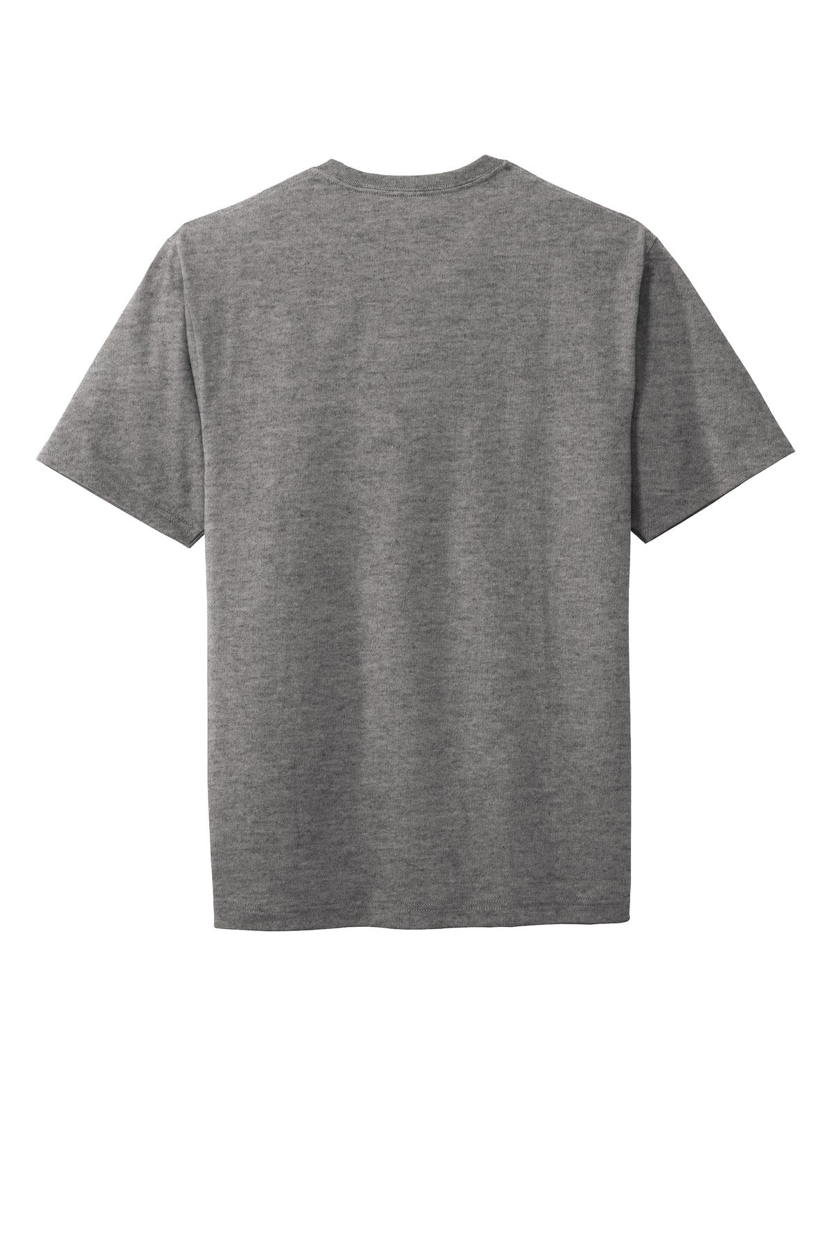 Rear View of Hthrd Charcoal CornerStone Workwear Pocket Tee CS430