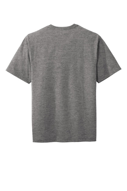 Rear View of Hthrd Charcoal CornerStone Workwear Pocket Tee CS430