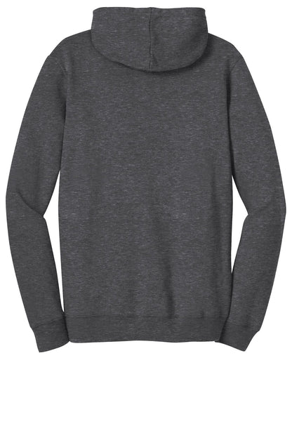 Rear View of Hthrd Charcoal District The Concert Fleece Hoodie. DT810