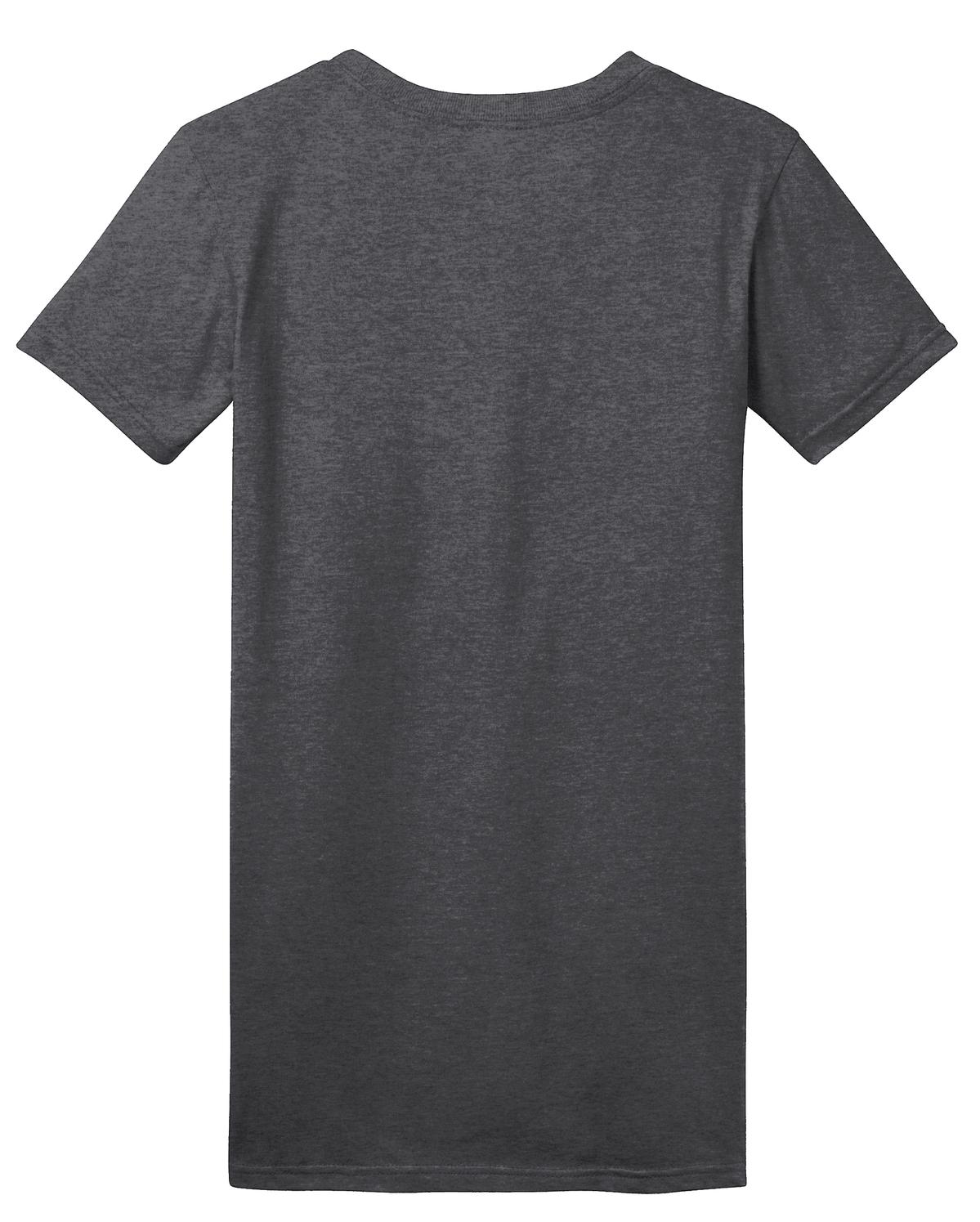 Rear View of Hthrd Charcoal District Women's Fitted The Concert Tee DT5001