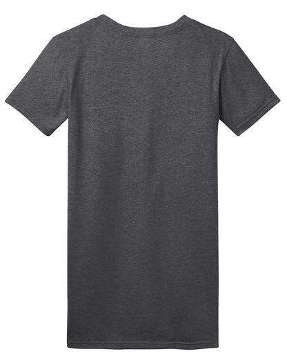 Rear View of Hthrd Charcoal District Women's Fitted The Concert Tee DT5001