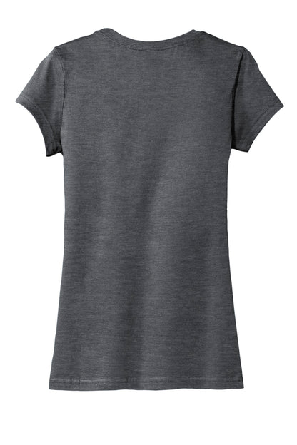 Rear View of Hthrd Charcoal District Women's Fitted Very Important Tee . DT6001