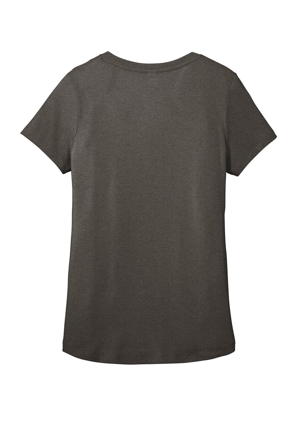 Rear View of Hthrd Charcoal District Women's Flex Scoop Neck Tee DT7501