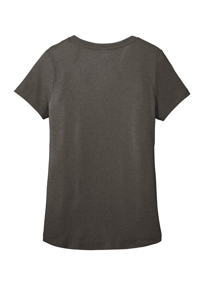 Rear View of Hthrd Charcoal District Women's Flex Scoop Neck Tee DT7501