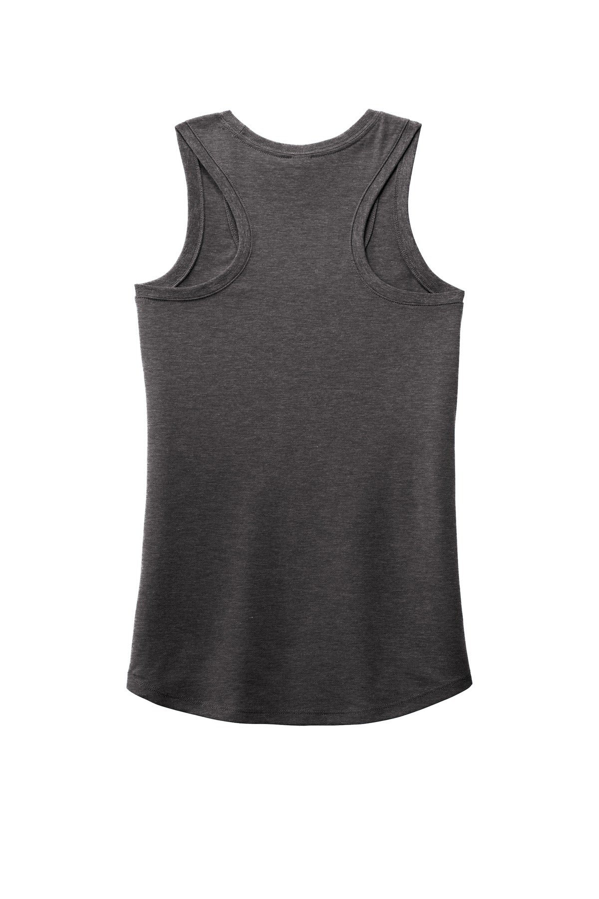 Rear View of Hthrd Charcoal District Women's Perfect Tri Racerback Tank. DM138L