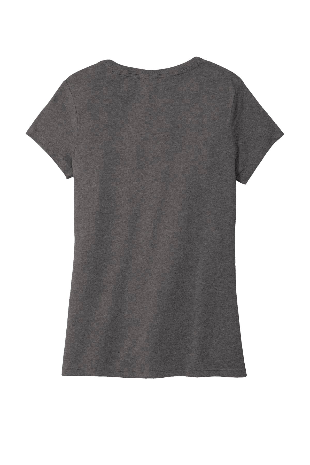 Rear View of Hthrd Charcoal District Women's Perfect Tri V-Neck Tee. DM1350L