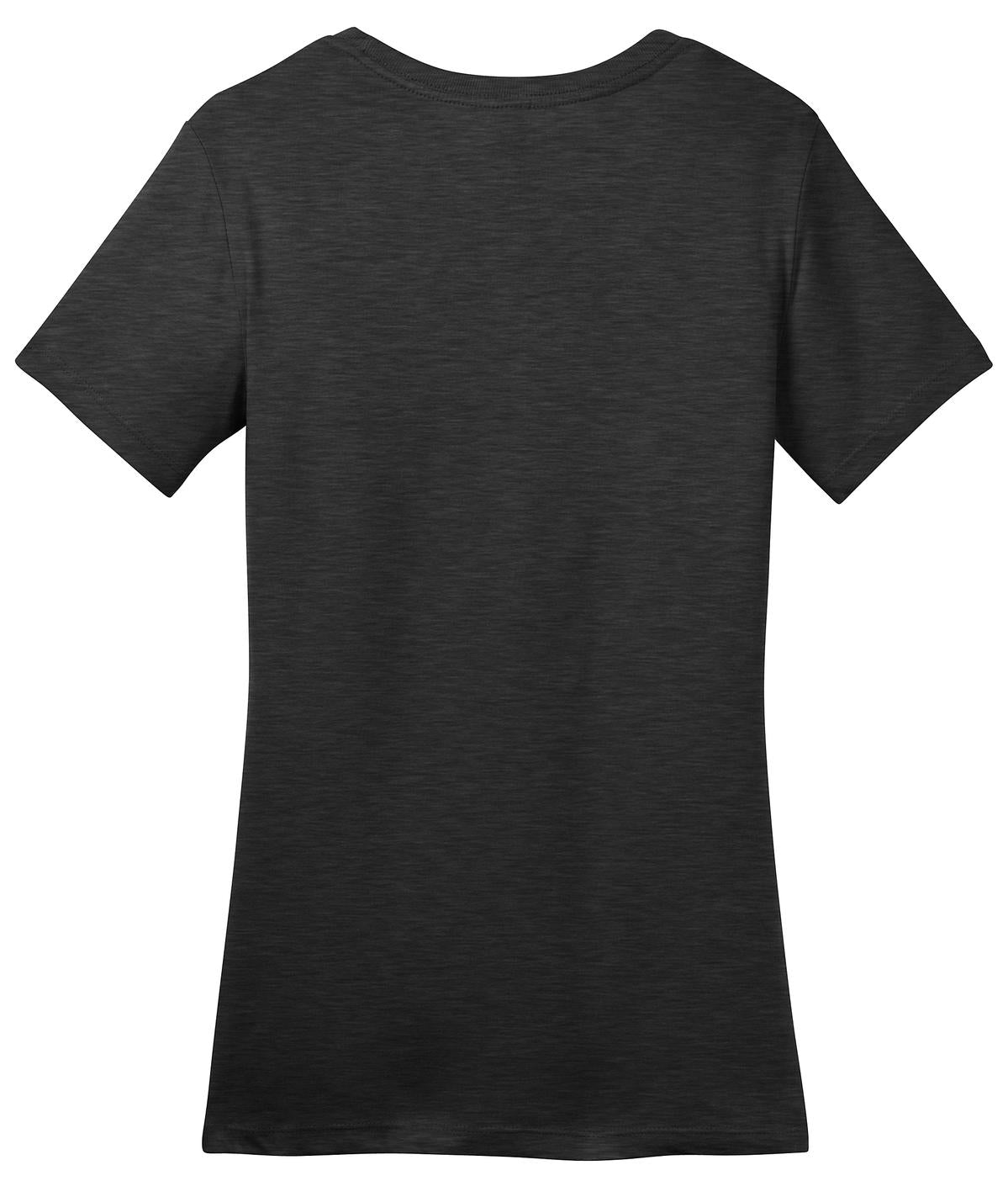 Rear View of Hthrd Charcoal District Women's Perfect Weight Tee. DM104L