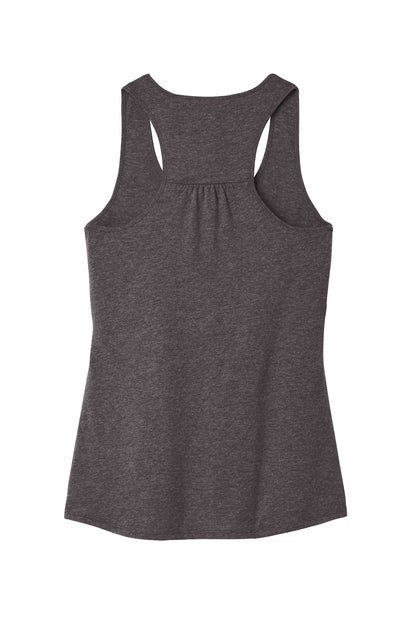 Rear View of Hthrd Charcoal District Women's V.I.T. Racerback Tank DT6302