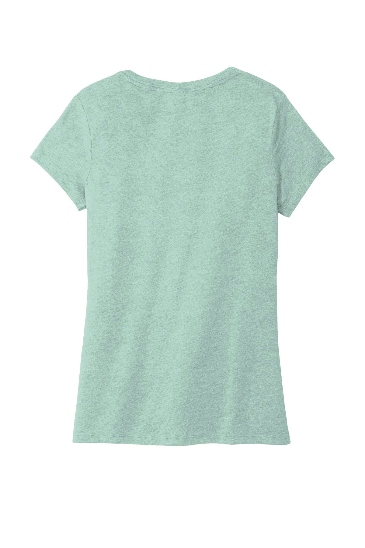 Rear View of Hthrd Dsty Sag District Women's Perfect Tri V-Neck Tee. DM1350L