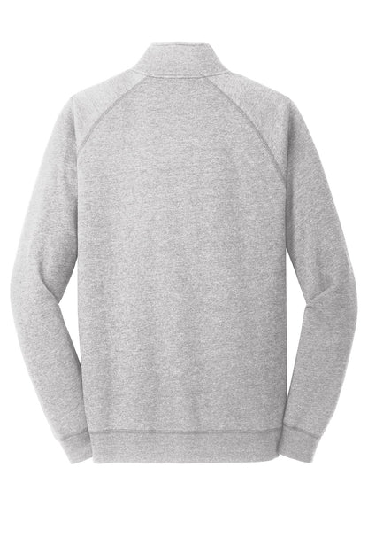 Rear View of Hthrd Grey District Lightweight Fleece 1/4-Zip. DM392