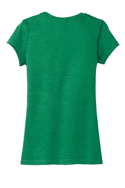 Rear View of Hthrd Kelly Gn District Women's Fitted Very Important Tee . DT6001