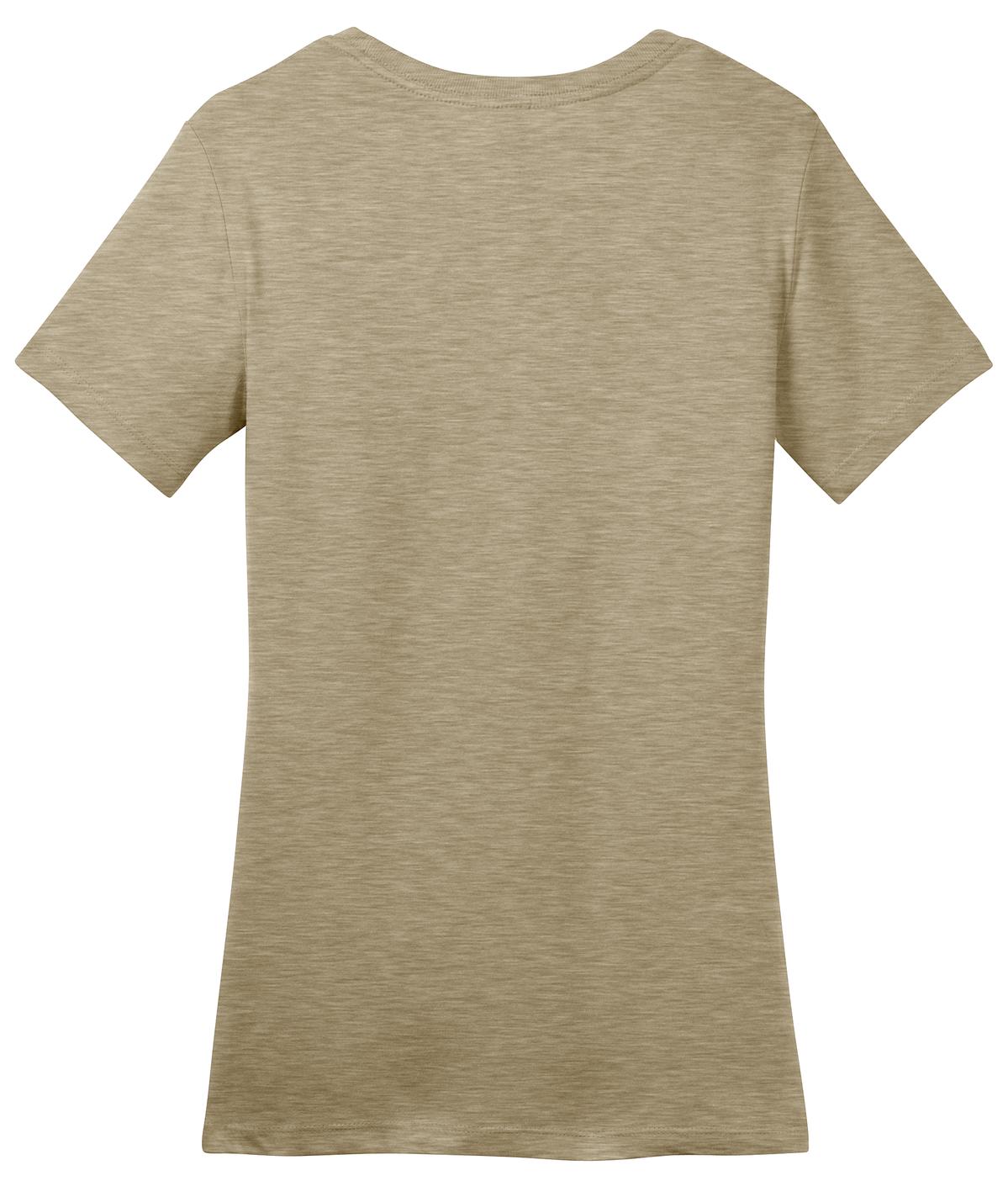 Rear View of Hthrd Latte District Women's Perfect Weight Tee. DM104L