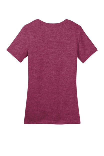 Rear View of Hthrd Loganbry District Women's Perfect Weight Tee. DM104L