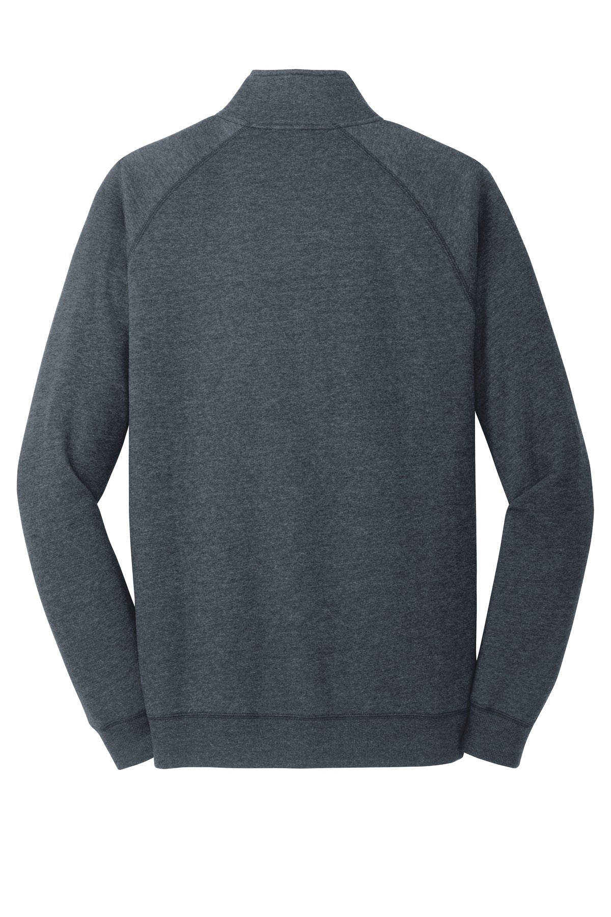 Rear View of Hthrd Navy District Lightweight Fleece 1/4-Zip. DM392