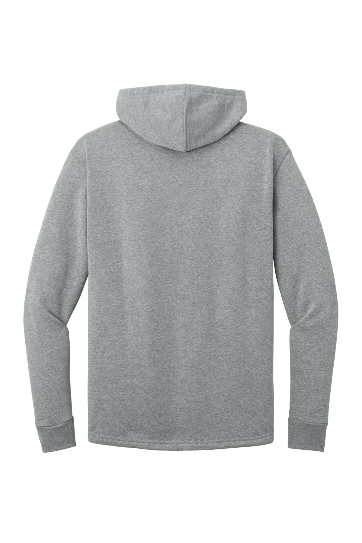 Rear View of HthrGray Next Level Apparel Adult Malibu Pullover Hoodie. NL9300