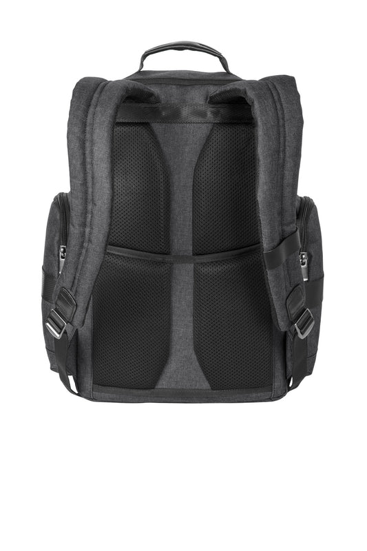 Rear View of HthrGrey Brooks Brothers Grant Backpack BB18820