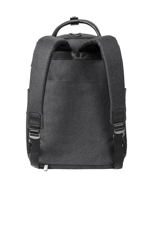Rear View of HthrGrey Brooks Brothers Grant Dual-Handle Backpack BB18821