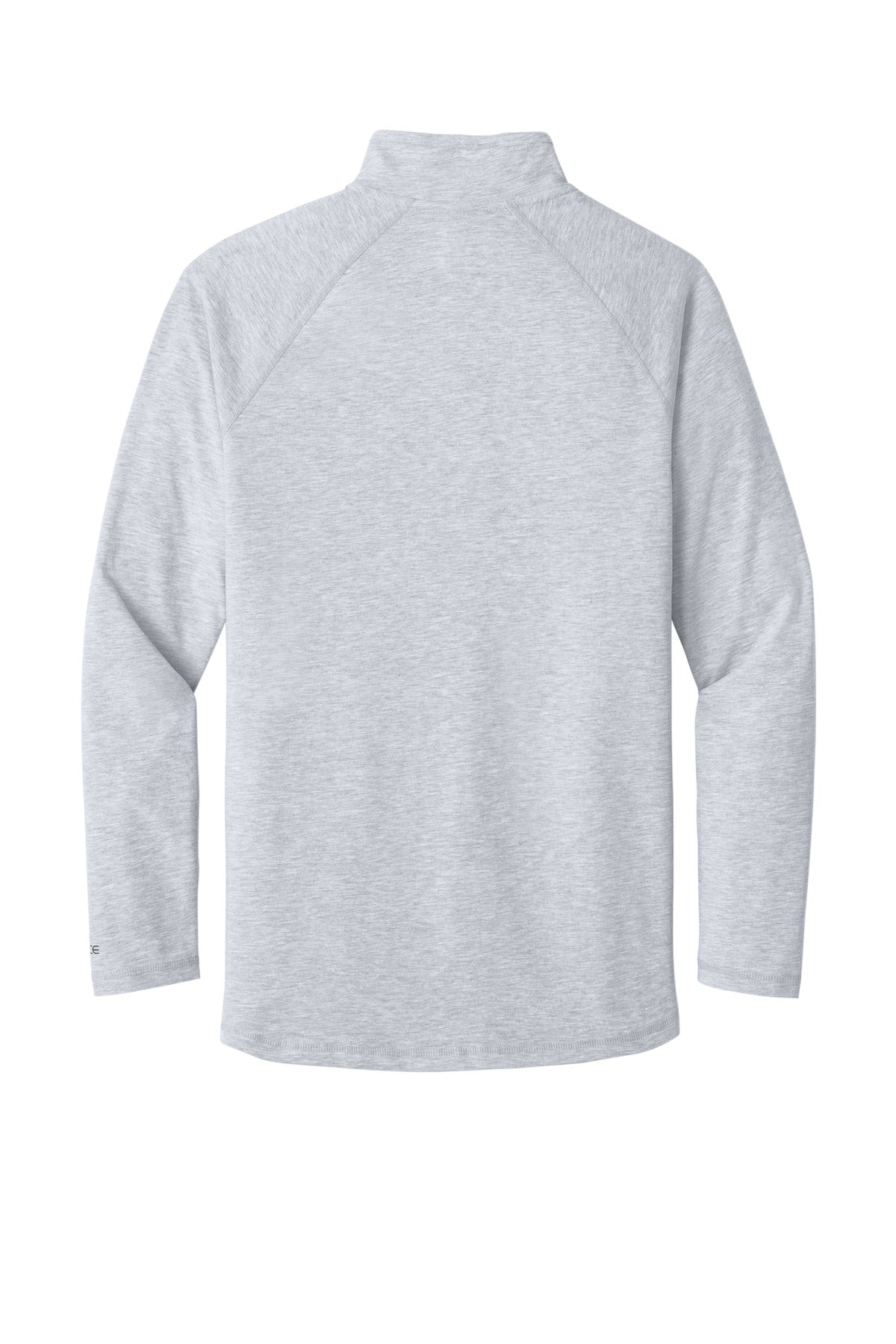 Rear View of HthrGrey Carhartt Force 1/4-Zip Long Sleeve T-Shirt CT106660