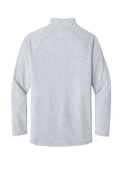 Rear View of HthrGrey Carhartt Force 1/4-Zip Long Sleeve T-Shirt CT106660