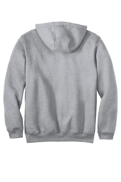 Rear View of HthrGrey Carhartt Tall Midweight Hooded Sweatshirt CTTK121