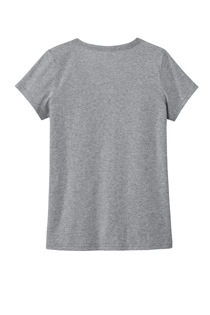 Rear View of HthrGrey District Women's The Concert Tee V-Neck DT5002