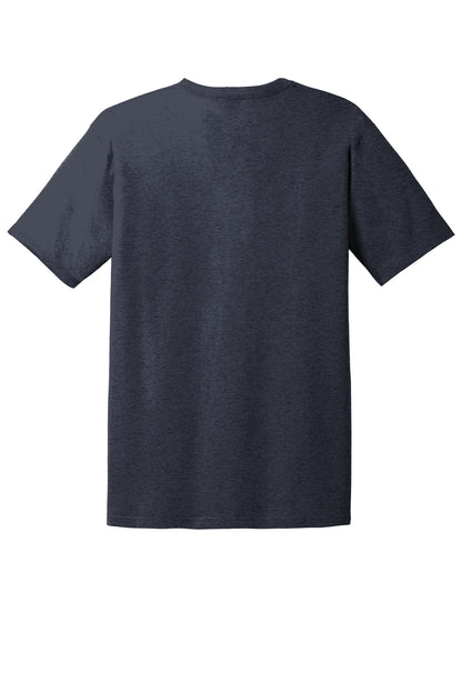 Rear View of HthrNavy Gildan 100% Ring Spun Cotton T-Shirt. 980