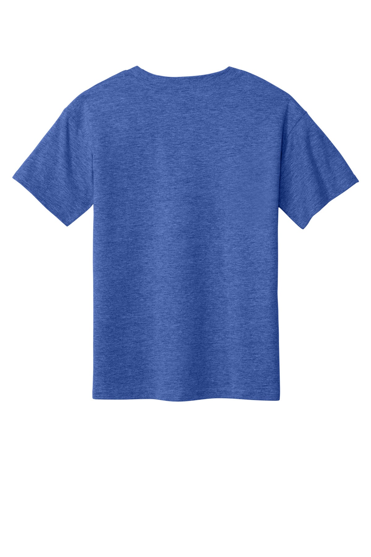 Rear View of HthrRoyal Gildan Youth Softstyle T-Shirt 64000B