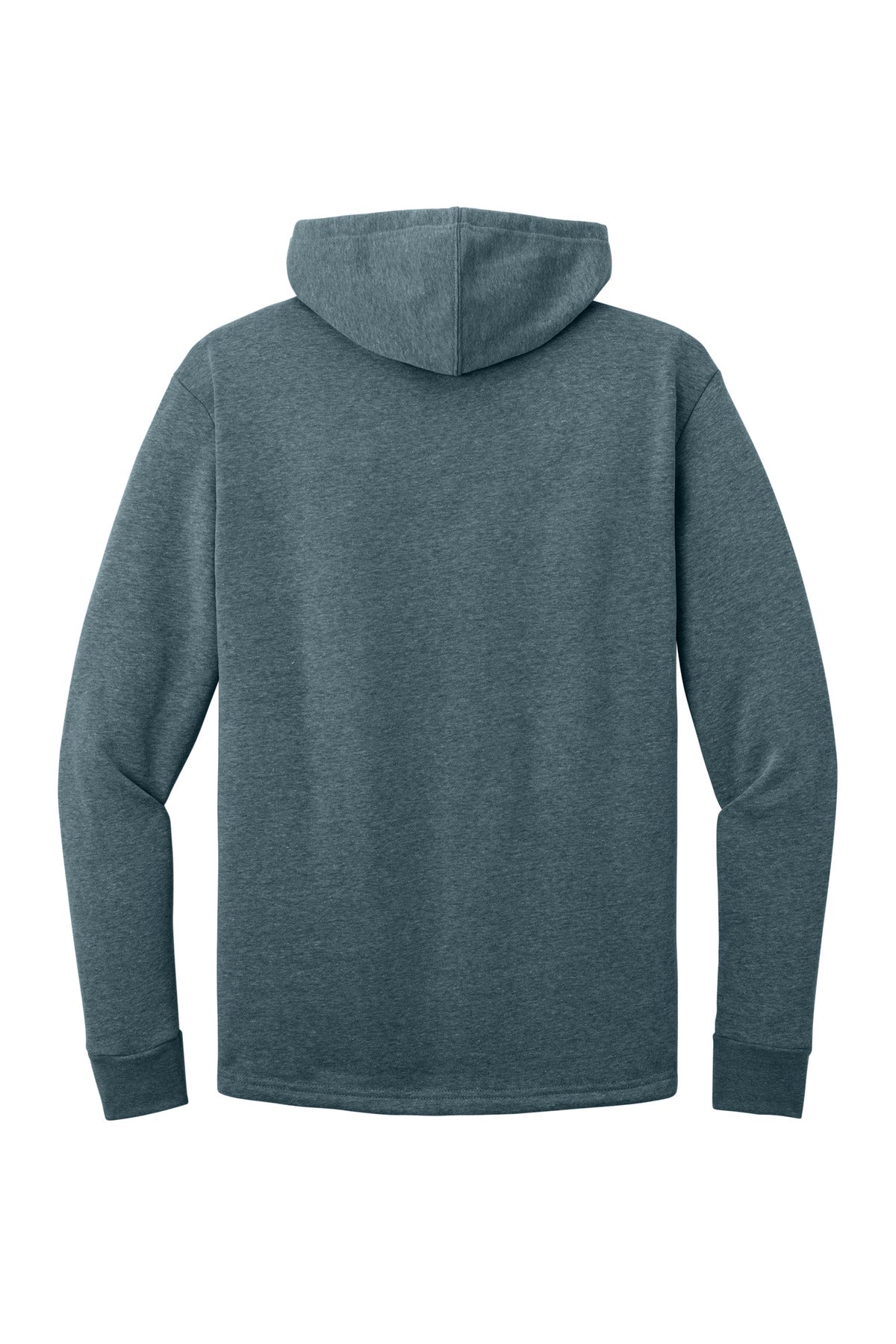 Rear View of HthrSltBlu Next Level Apparel Adult Malibu Pullover Hoodie. NL9300