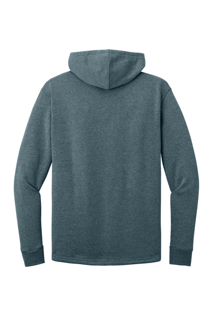 Rear View of HthrSltBlu Next Level Apparel Adult Malibu Pullover Hoodie. NL9300
