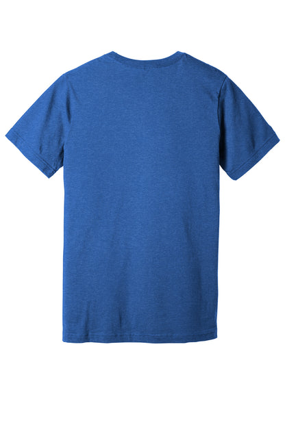 Rear View of HthrTRRoy BELLA+CANVAS Unisex Heather CVC V-Neck Tee BC3005CVC