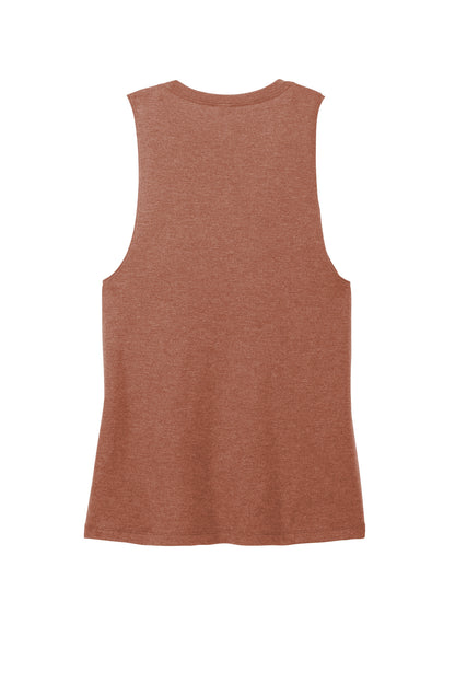 Rear View of HtrdRusset District Women's Perfect Tri Muscle Tank DT153