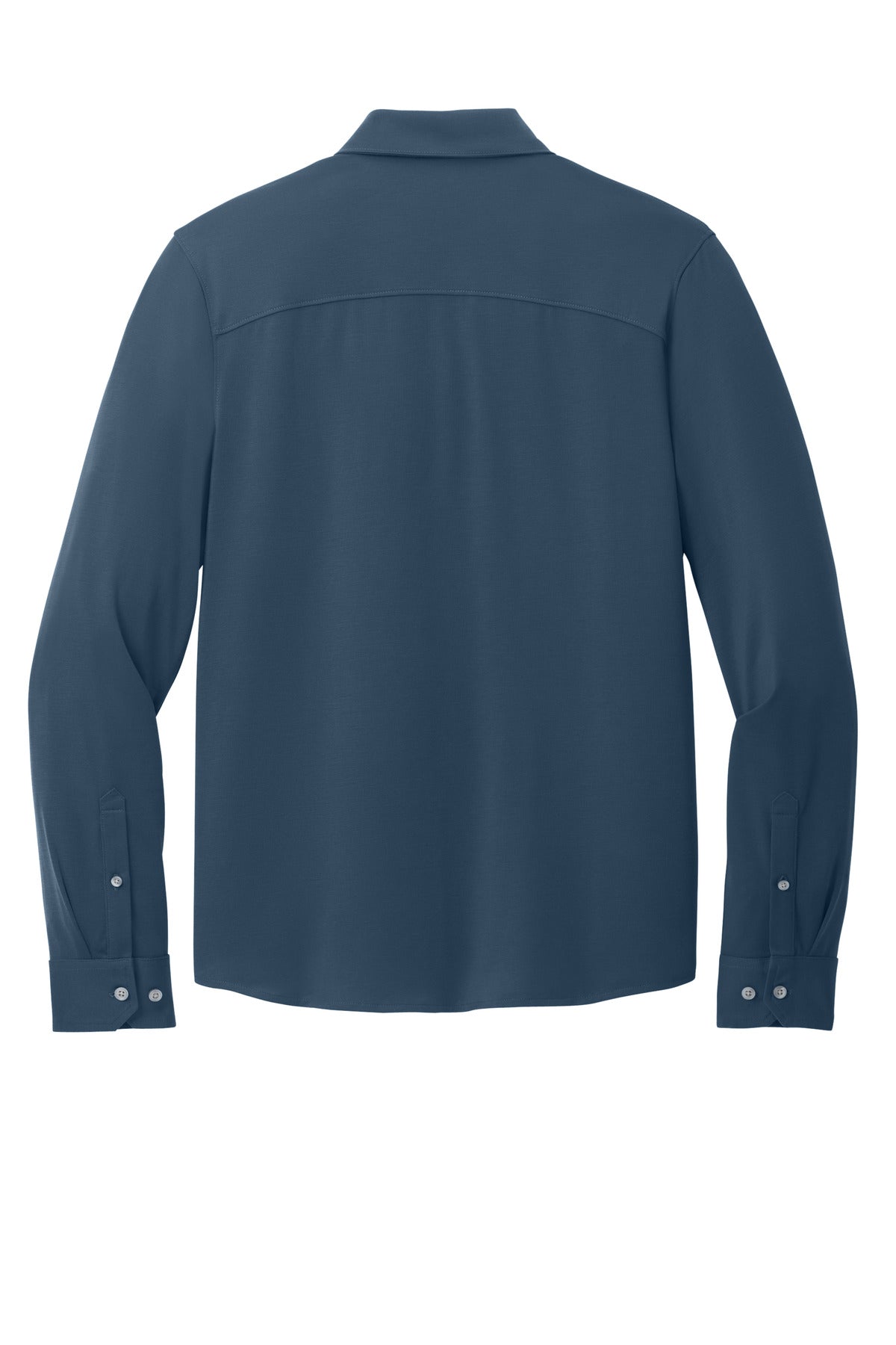 Rear View of InsBlue Mercer+Mettle Stretch Jersey Long Sleeve Shirt MM1018