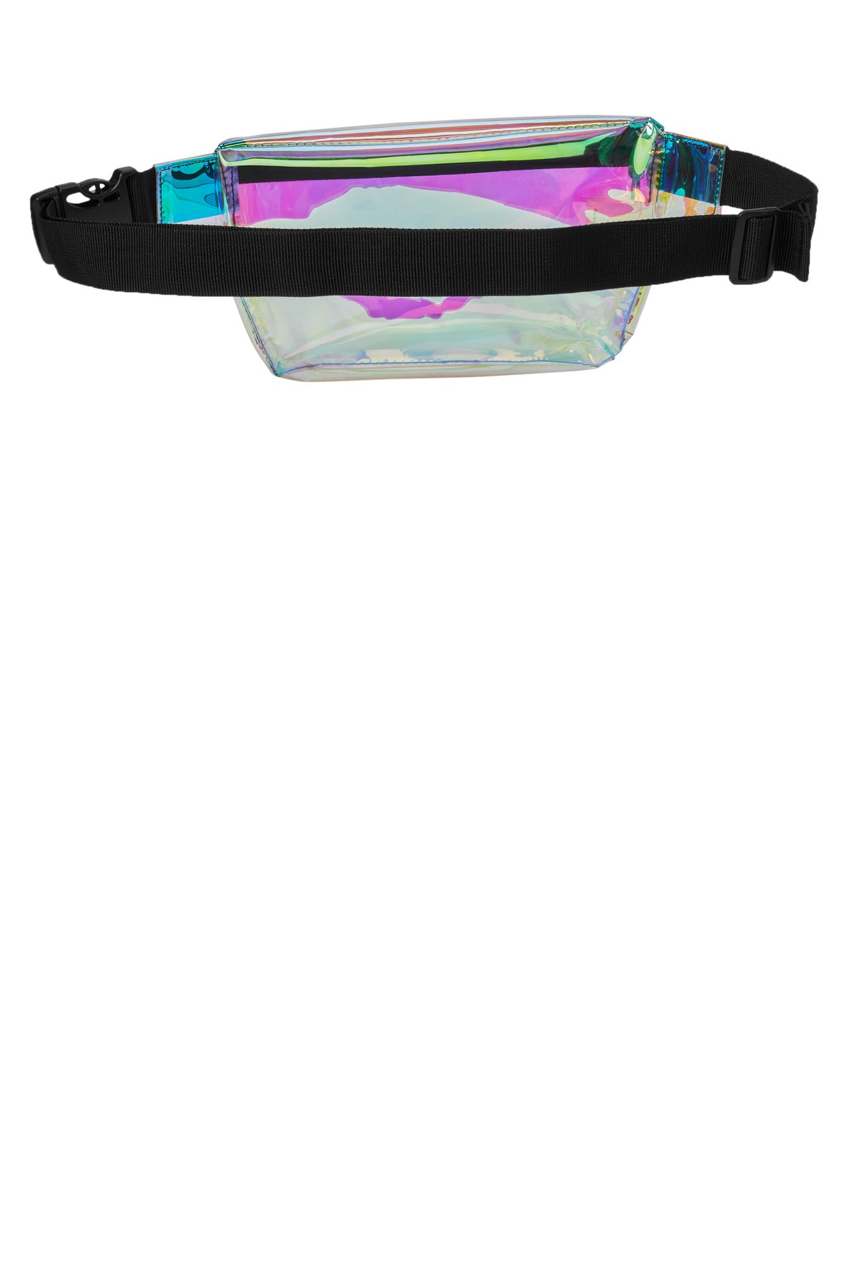 Rear View of Irdscnt/Bk Port Authority Clear Hip Pack BG930