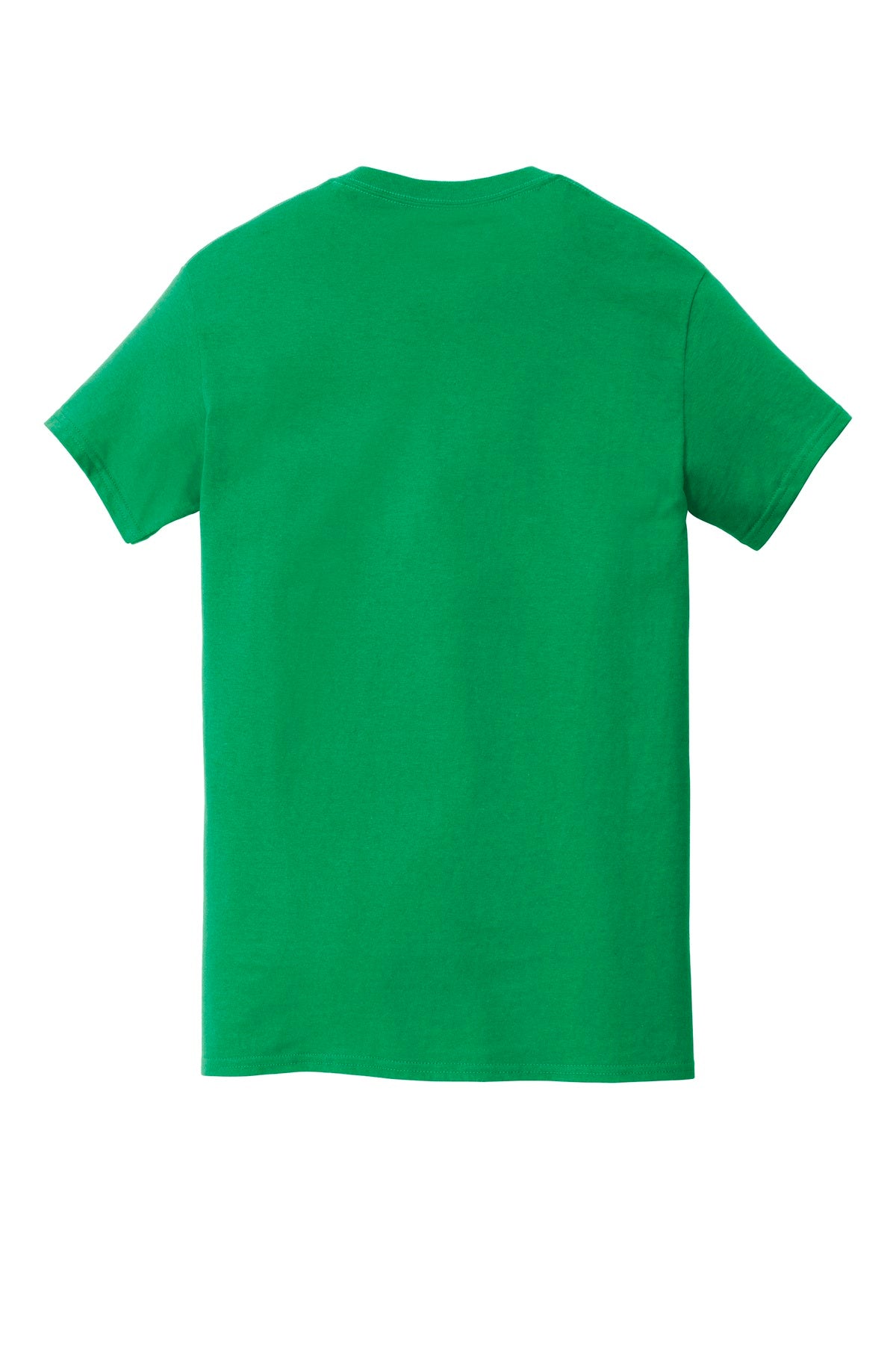 Rear View of Irish Green Gildan Heavy Cotton 100% Cotton Pocket T-Shirt. 5300