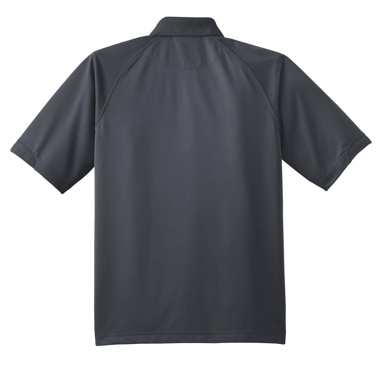 Rear View of Iron Grey Port Authority Dry Zone Ottoman Polo. K525