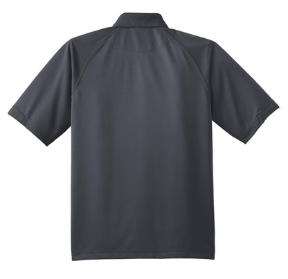 Rear View of Iron Grey Port Authority Dry Zone Ottoman Polo. K525
